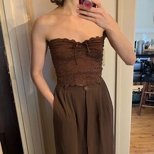 Bebe strapless lace top